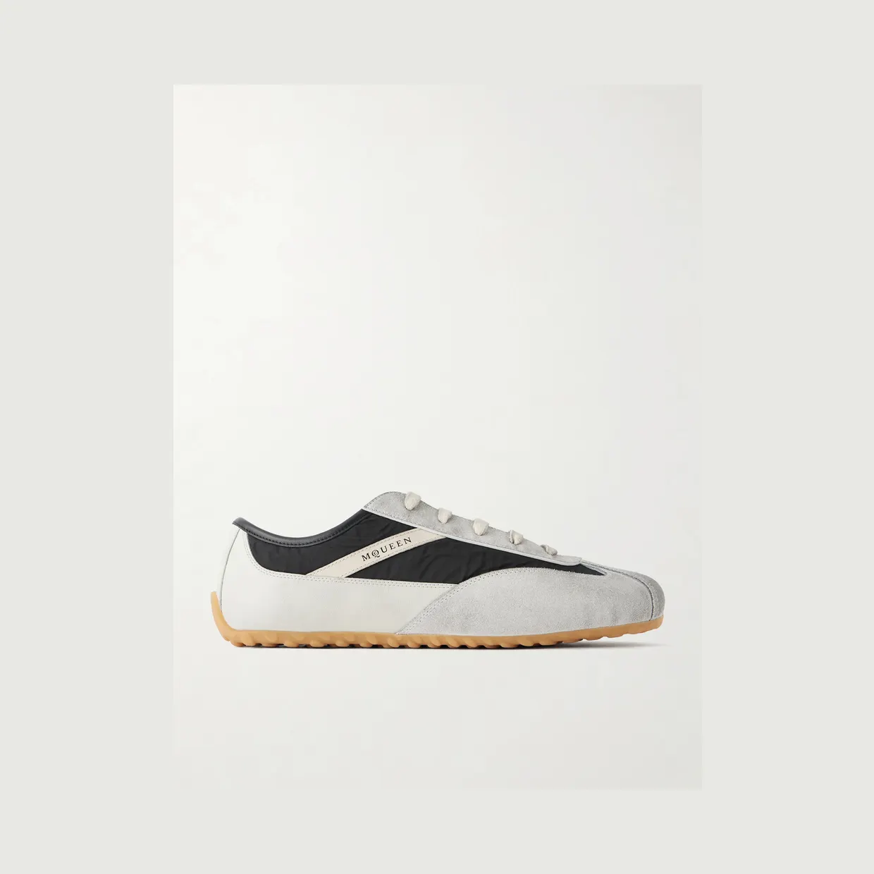 Mcqueen Suede-Trimmed Shell Sneakers Gray (868496WIAKI)