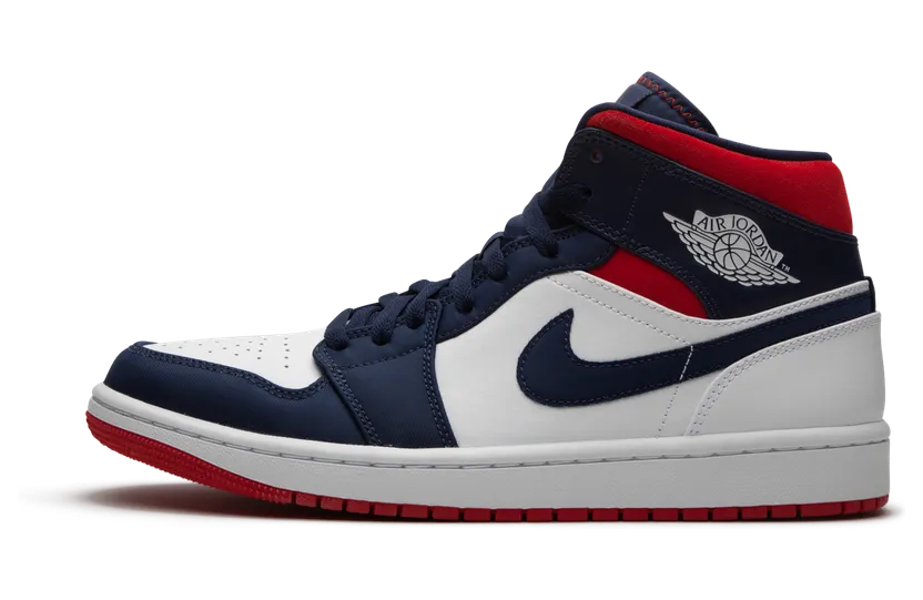 Air Jordan 1 Mid SE ‘Olympic’ White/Midnight Navy/Varsity Red (852542-104)