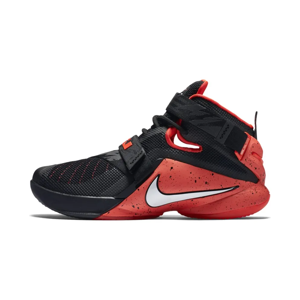 LeBron Soldier 9 Black/White-Bright Crimson (749490-016)