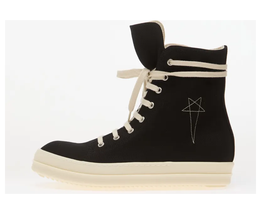 Rick Owens DRKSHDW Denim – Vegan Sneaks Black / Pearl / Milk