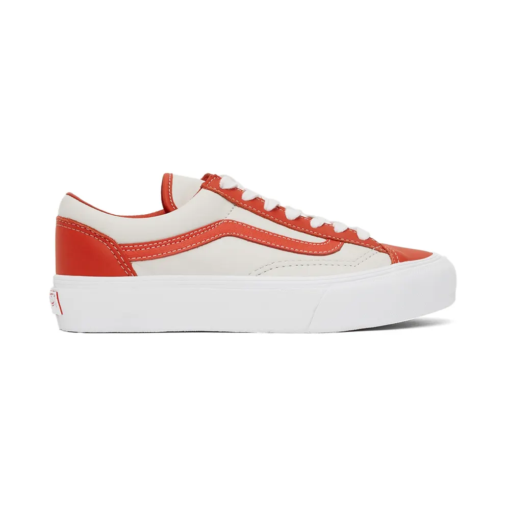 Vans Orange & White Style 36 VLT LX Sneakers (VN0A5FC3A1I)
