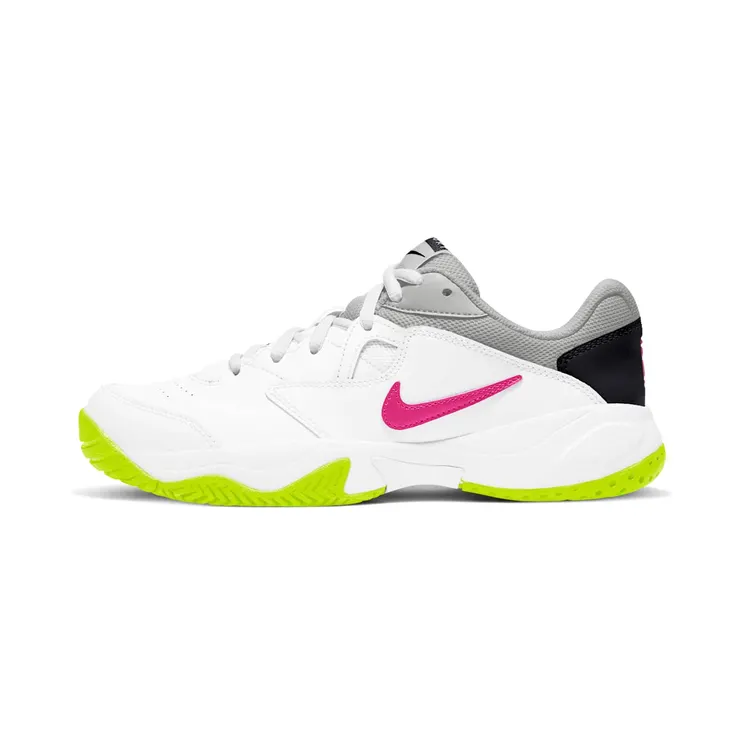 NikeCourt Lite 2 Hardcourt “White / Hot Lime / Grey Fog / Laser Fuchsia” (AR8838-107)