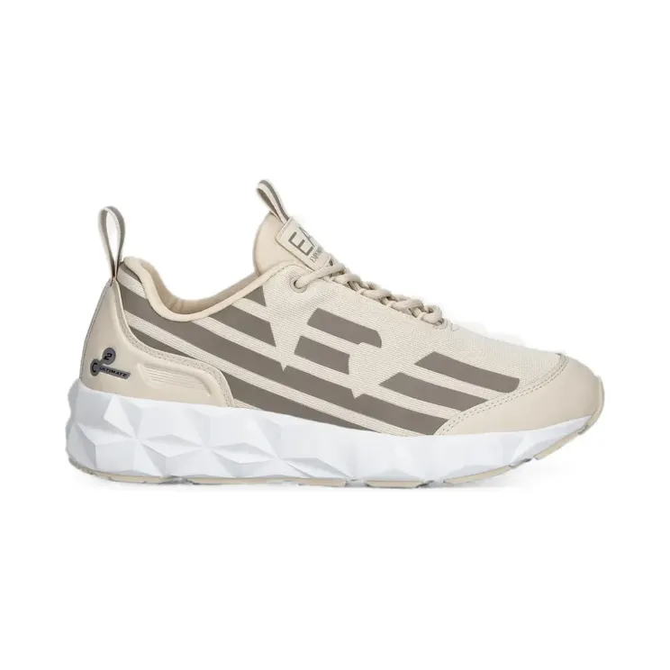 Ea7 Emporio Armani Sneakers met vlakken en logoprint – Beige (XK433X8X217)