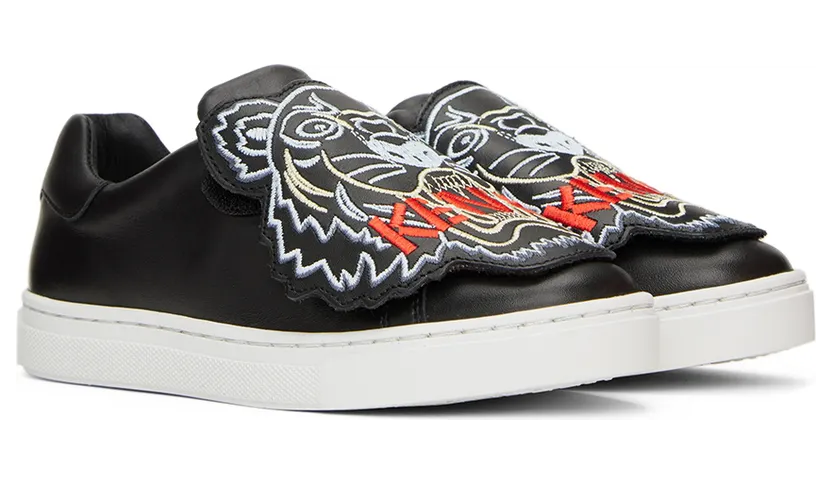 Kenzo Kids Black & Red Tiger Sneakers (K59039) (4)