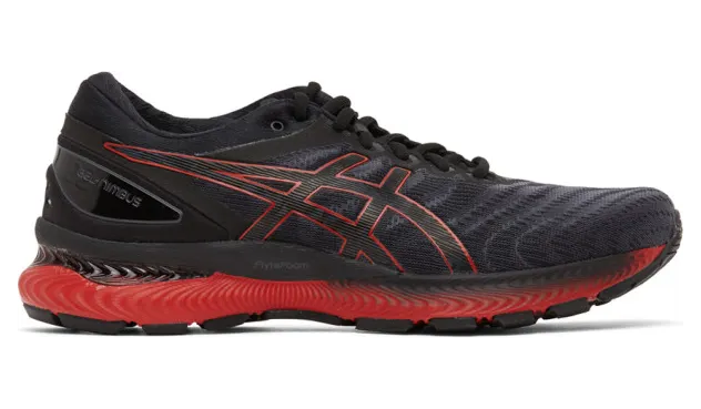 Asics Black and Red Gel-Nimbus 22 Sneakers (1011A680)