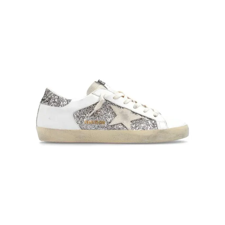Golden Goose Super-Star White Double Silver Glitter (GWF00103.F005372.82533)