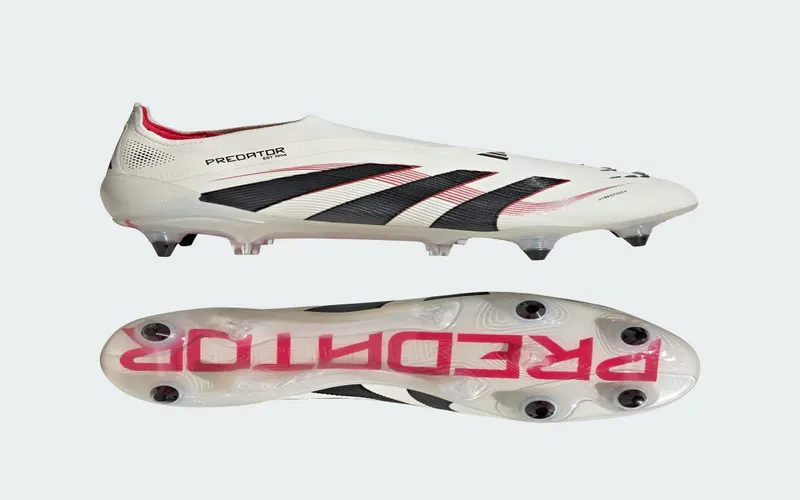 adidas Predator Elite Laceless SG Off White Core Black Pure Ruby (JR2603)