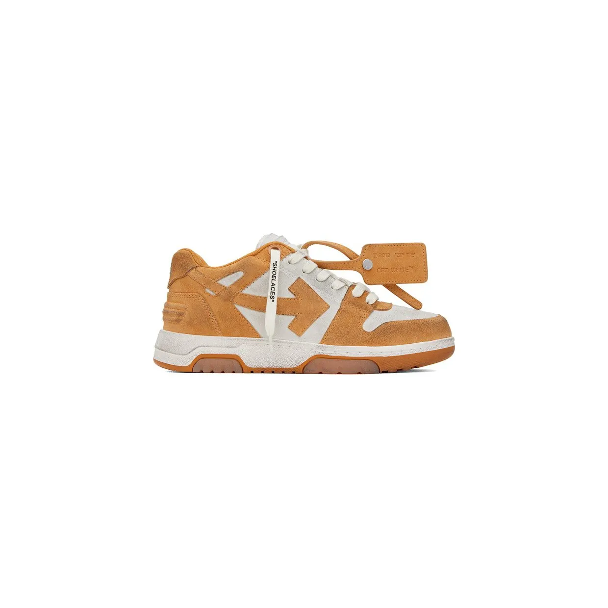 OFF-WHITE Out Of Office OOO Low Tops Vintage Suede Orange (OMIA189S23LEA0110120)