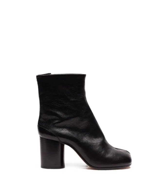 Maison Margiela Vintage Leather Tabi High Heel Ankle Boots Black (S58WU0260 P3753 T8013)