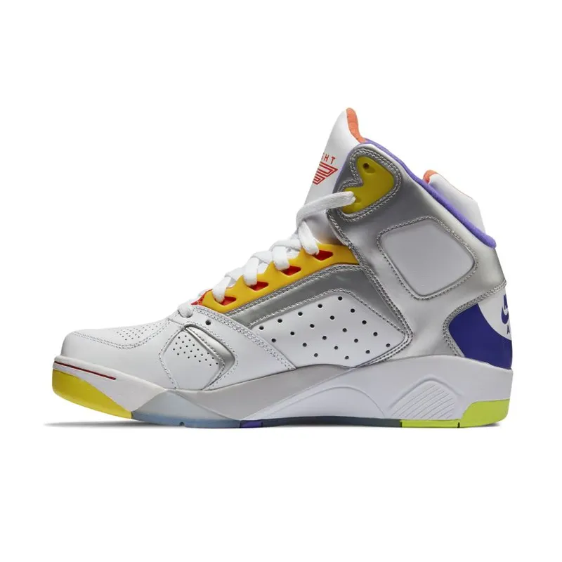 Nike Air Flight Lite High White/Metallic Silver-Hyper Grape White/Metallic Silver-Hyper Grape (329984-100)