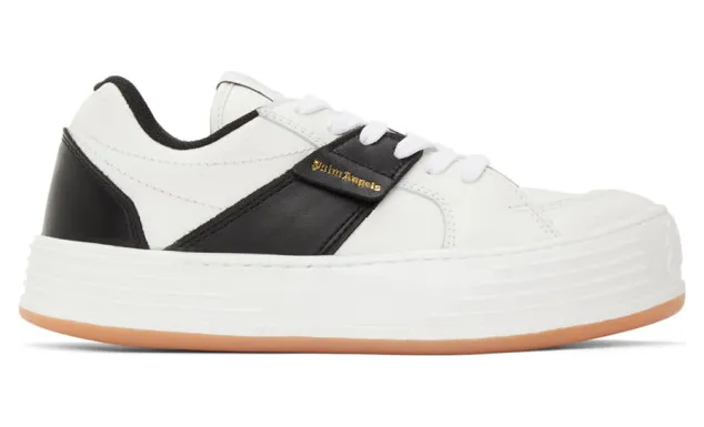 Palm Angels White and Black Logo Sneakers (PMIA051R21LEA0020110)
