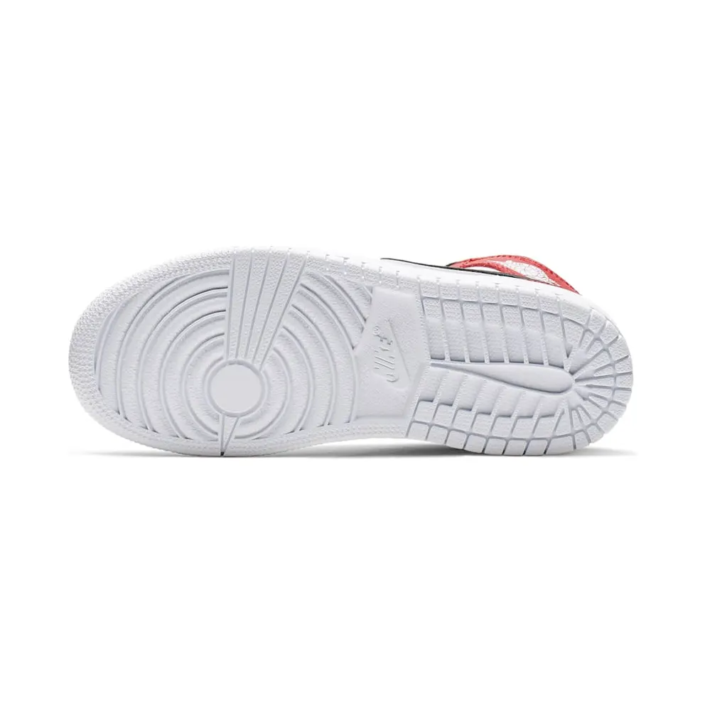 Jordan 1 Mid White Black Gym Red (PS) White/Black-Gym Red (640734-116)