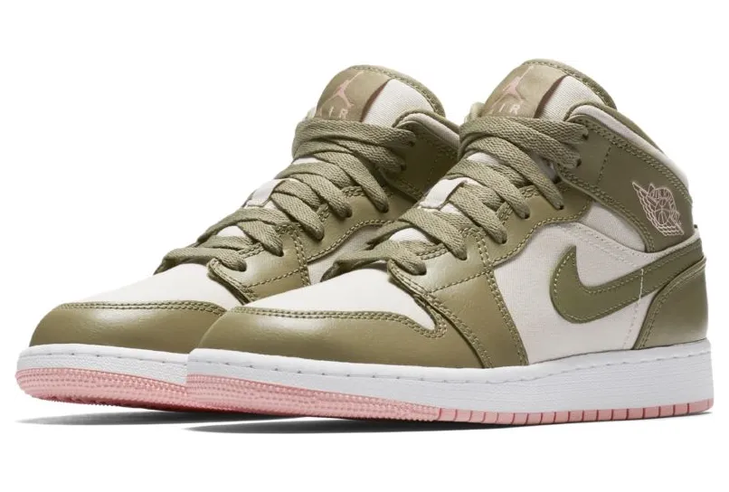 Air Jordan 1 Mid ‘Bleached Coral’ GG Trooper/Bleached Coral (555112-225)