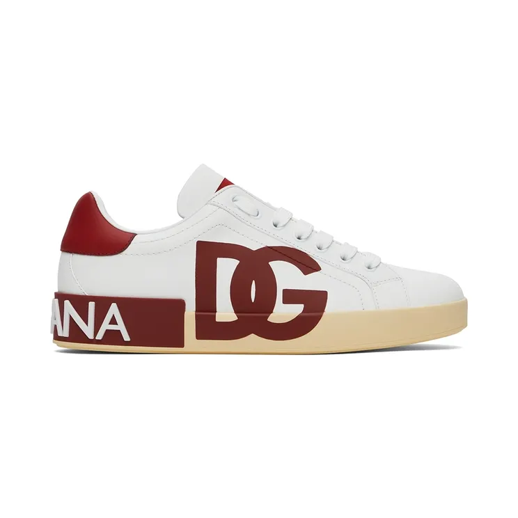Dolce & Gabbana White & Red Portofino Low-Top Sneakers (CS1772AC330)