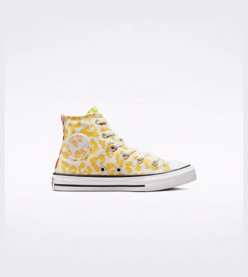 Converse Leopard Print Chuck Taylor All Star Egret/kinetic Blue/citron Zest (672089C)