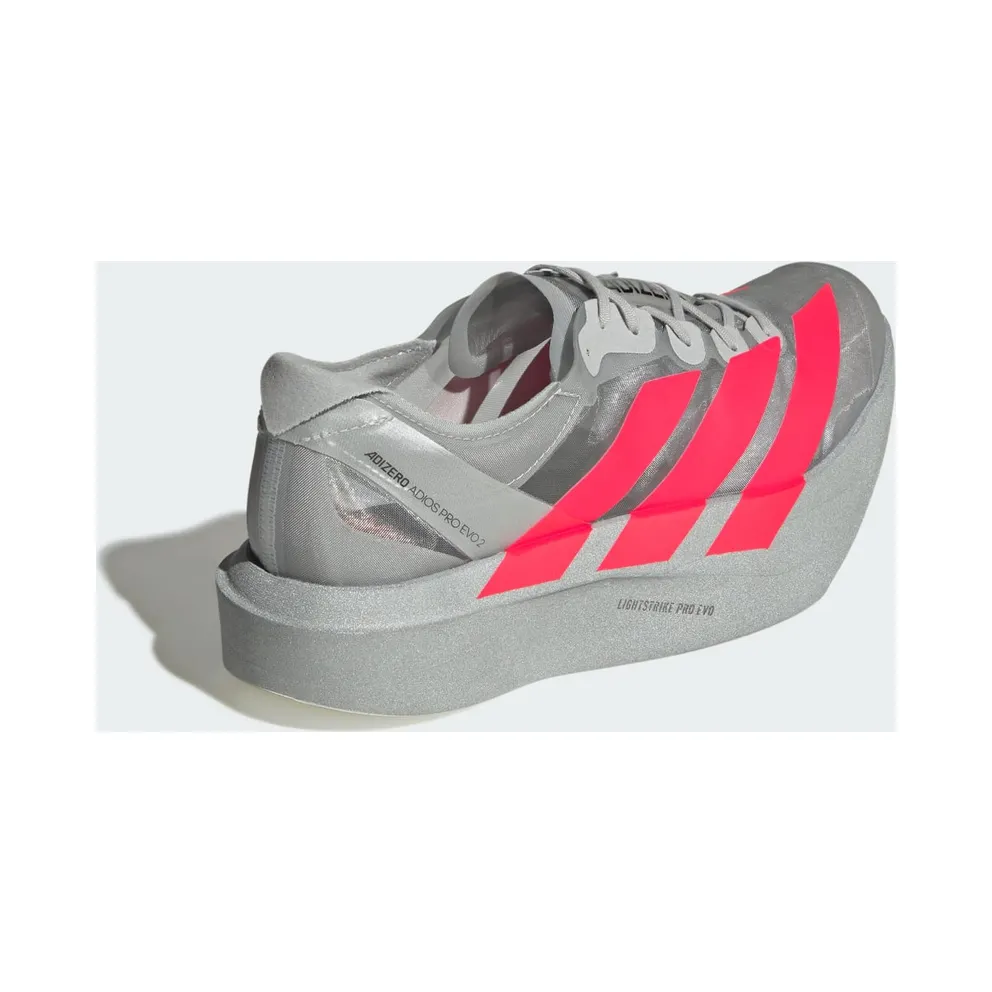 Adidas Adizero Adios Pro Evo 2 Silver Metallic / Lucid Red / Grey Two (JR7259)