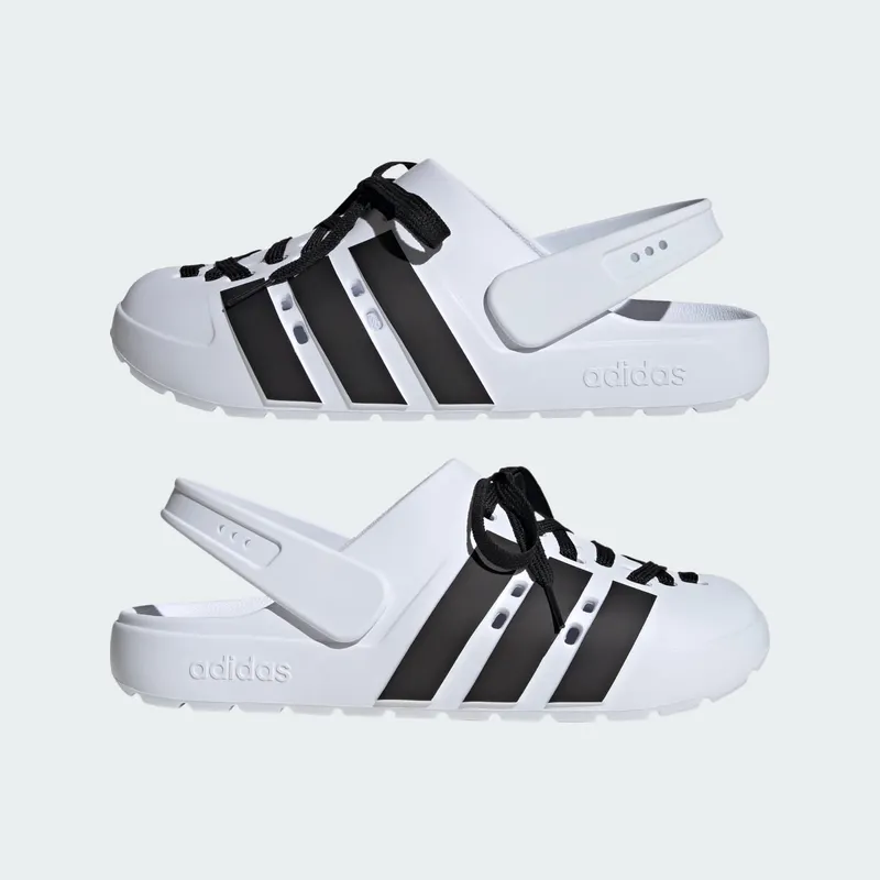 adidas Adilette Clog 2.0 Cloud White Core Black Gold Metallic (JR4027)