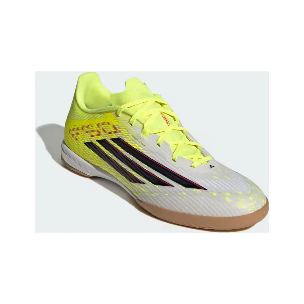 adidas F50 League Indoor Football “Team Solar Yellow 2 / Core Black / Lucid Red” (JR8971)