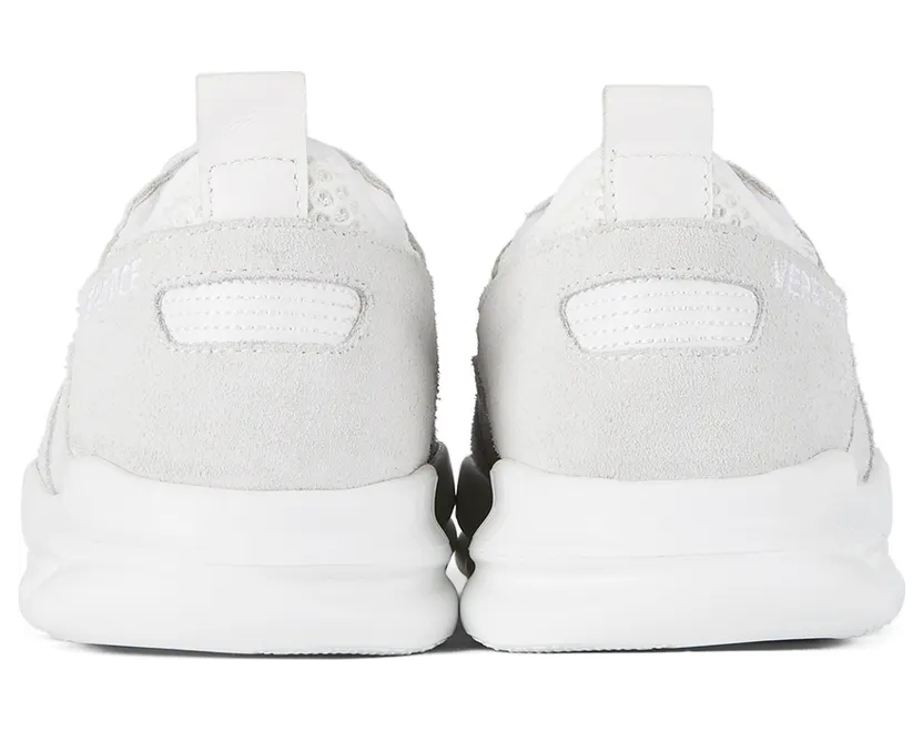 Versace Kids White & Grey Chain Reaction 2 Sneakers (YGX00032_YB00379_YS01) (2)