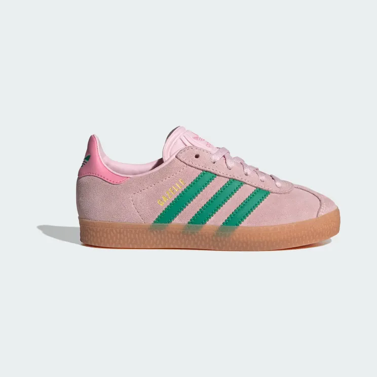 adidas Gazelle Shoes Kids “Clear Pink / Court Green / Bliss Pink” (JP7133)