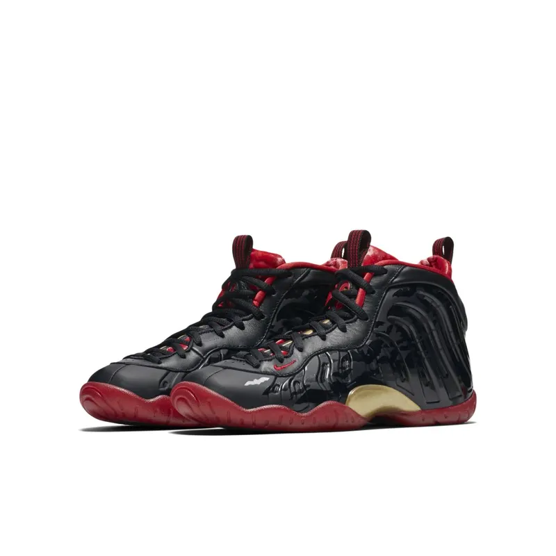 Nike Air Foamposite One Dracula (GS) Black/University Red-Metallic Gold (846077-003)