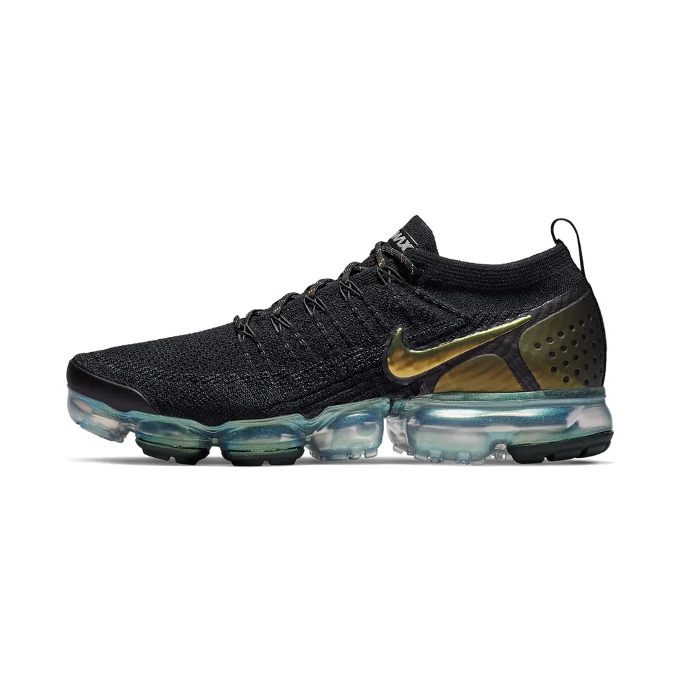Nike Air VaporMax Flyknit 2 Black Metallic Silver Multi-Color (942842-015)