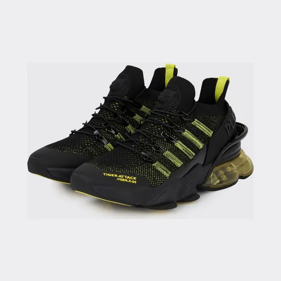 Plein Sport Mesh and Rubber Sneakers Black (SAESUSC0518STE003N0229)