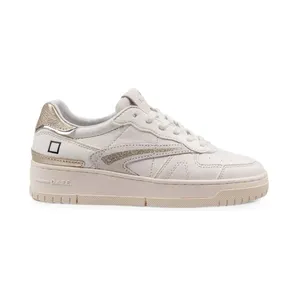 D.A.T.E. Torneo leren sneakers met vlakken – Beige (W441TPSH)