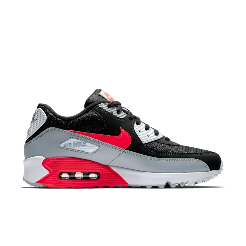 Nike Air Max 90 Black Bright Crimson Wolf Grey/Black-White-Bright Crimson (AJ1285-012)