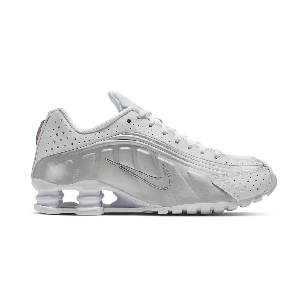Nike Shox R4 White Metallic (W) White/White-Metallic Silver-Max Orange (AR3565-101)