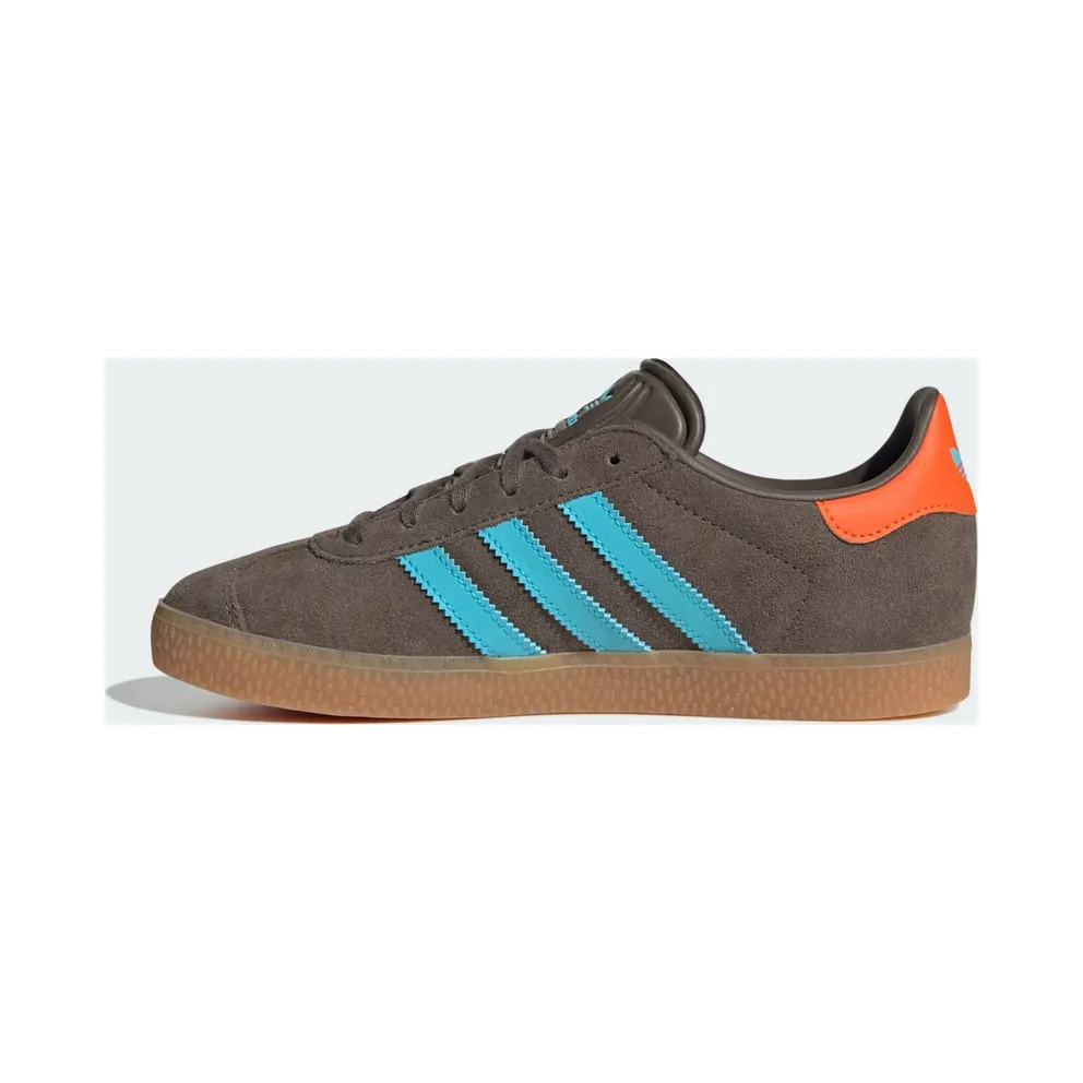 adidas Gazelle Brown Blue Glow Impact Orange (JR5942)