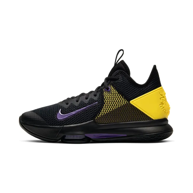 Nike LeBron Witness 4 “Black / Opti Yellow / White / Voltage Purple” (BV7427-004)