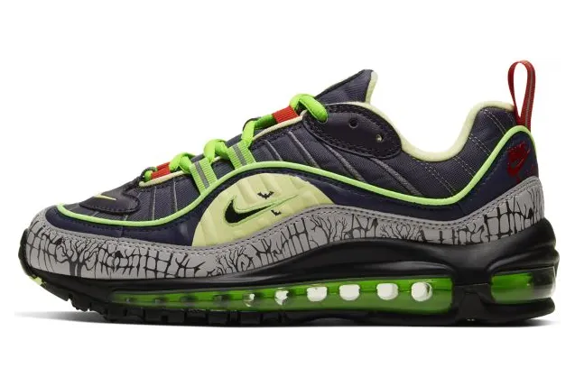 Nike Air Max 98’Halloween’ GS Gridiron/Black/Obsidian/Luminous Green (CT1171-001)