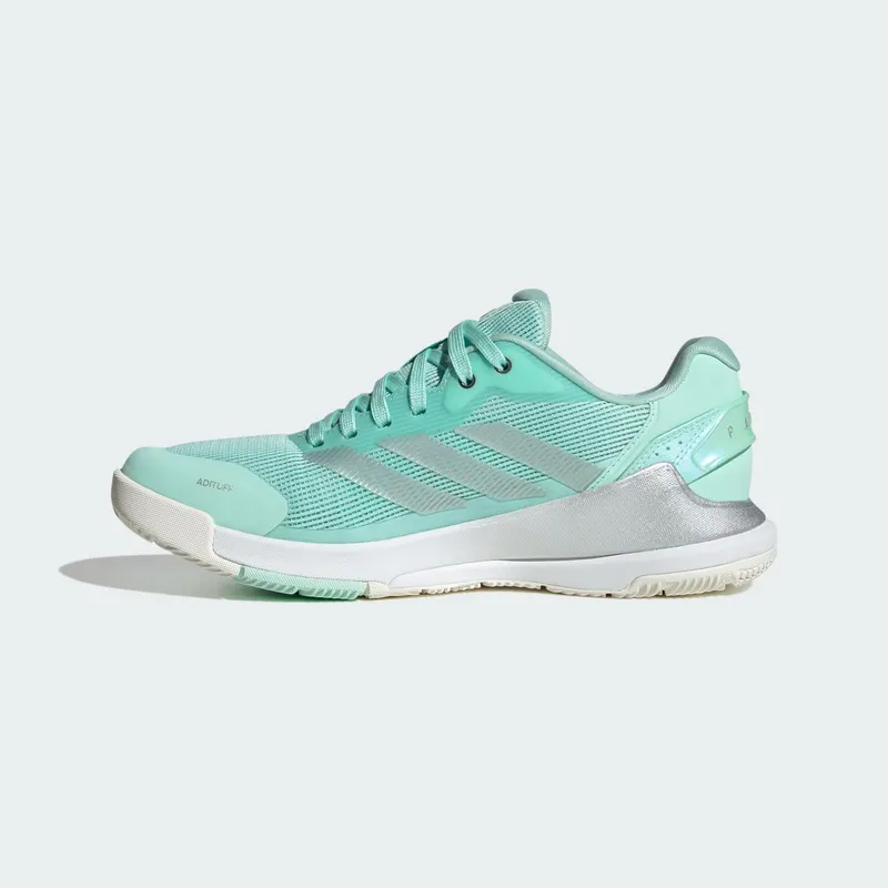 Adidas Crazyquick Lightstrike Padelschoenen Clear Mint / Silver Metallic / Cloud White (KI3588)