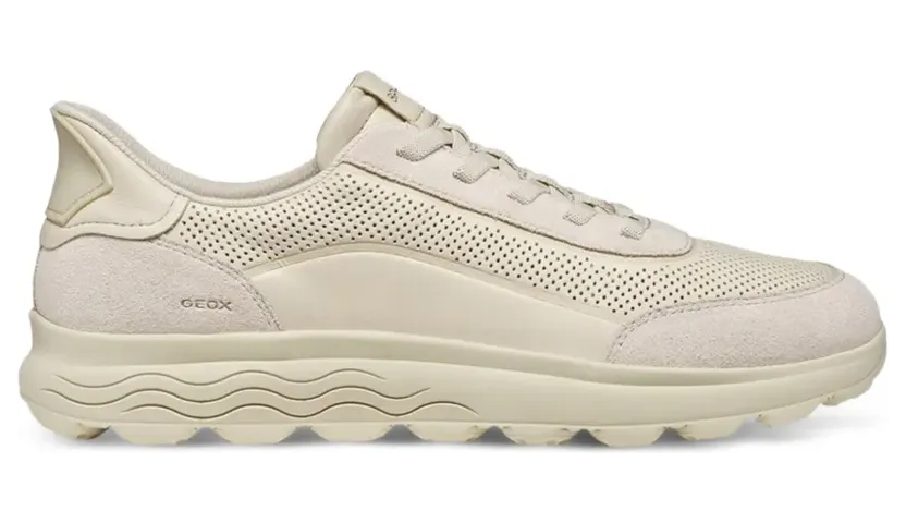 Geox Spherica Plus geperforeerde sneakers – Beige (U65MPC08522)