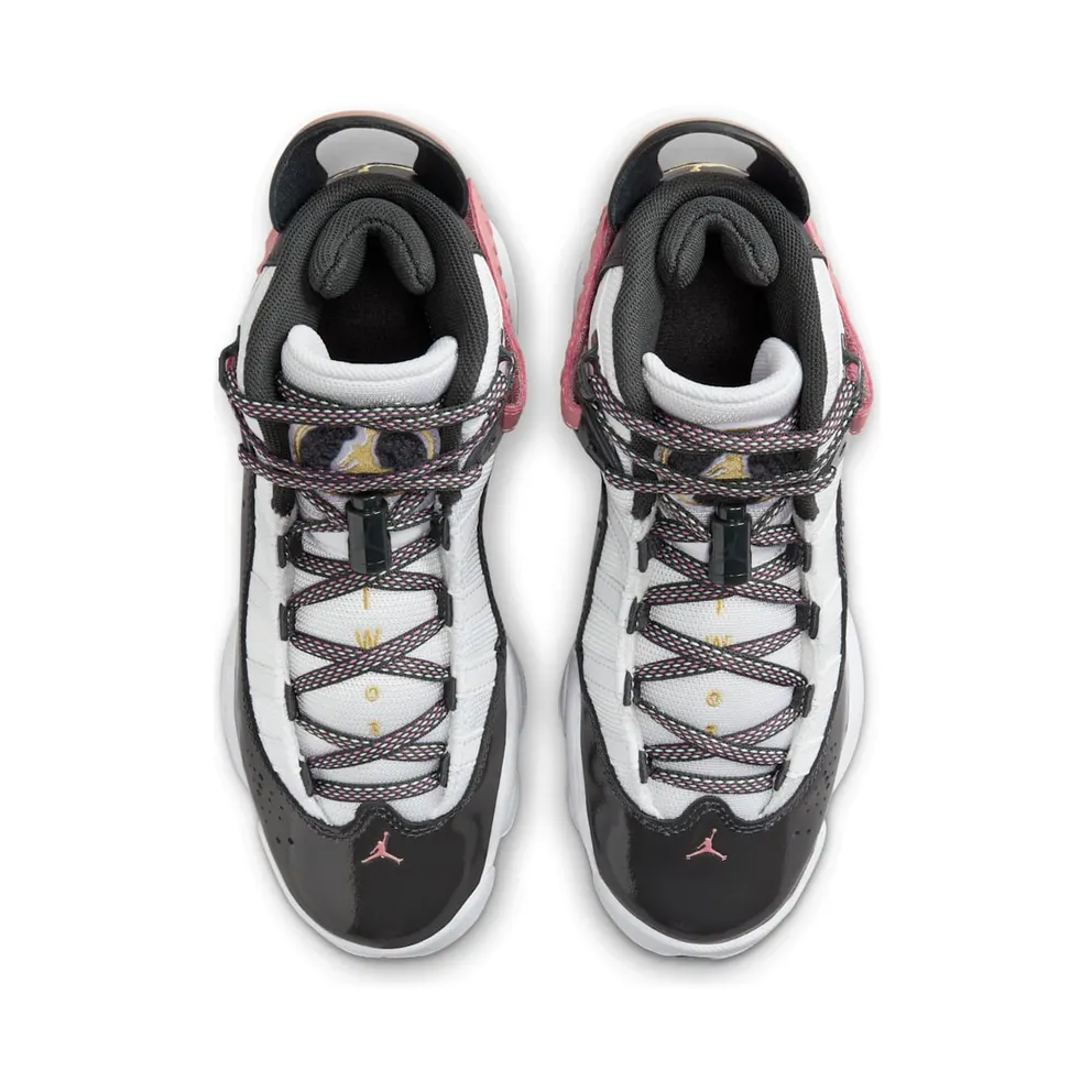 Jordan 6 Rings GS “White Red Stardust Vapor Green Anthracite” (DV3178-101)
