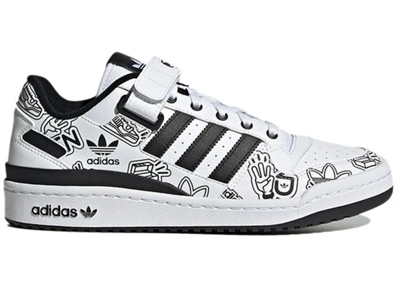 adidas Forum 84 Low Bold Graphics White Black (GW4921)
