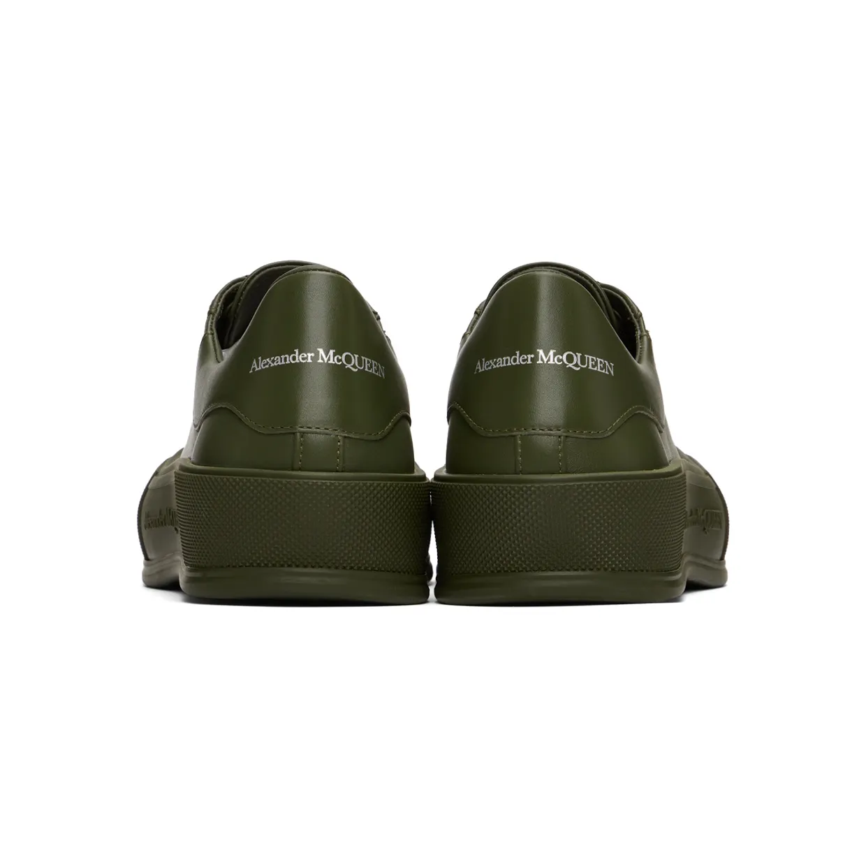 Alexander McQueen Khaki Deck Plimsoll Sneakers (667817WIAGC) (4)