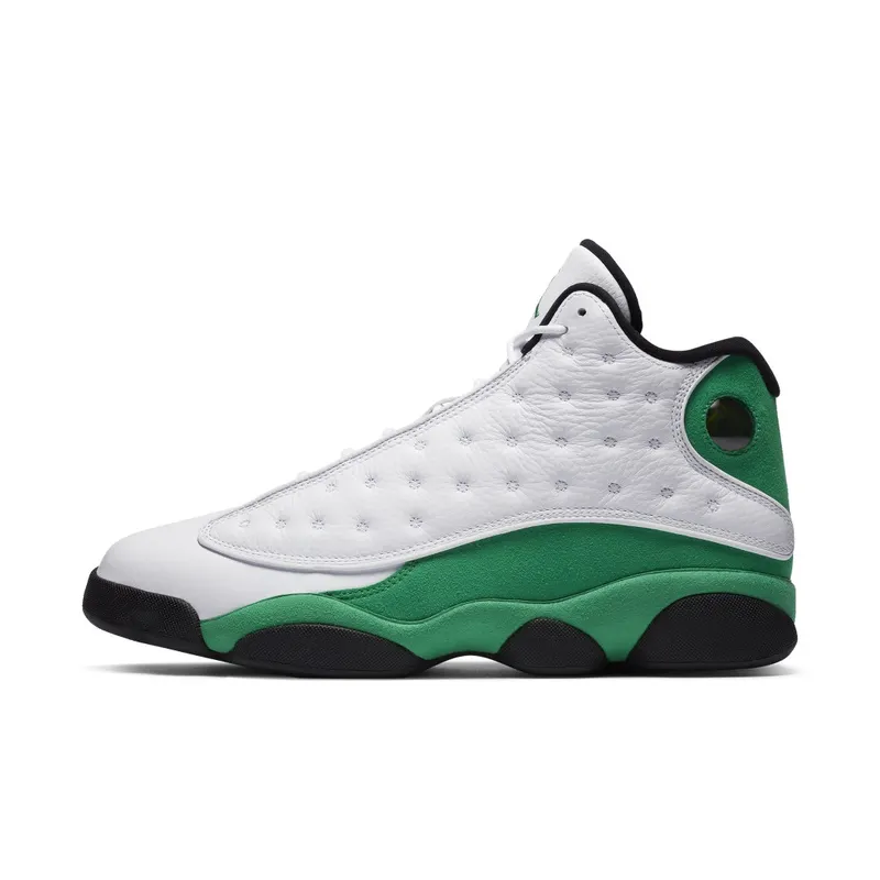 Jordan 13 Retro White Lucky Green White/White-Lucky Green-Black (DB6537-113)