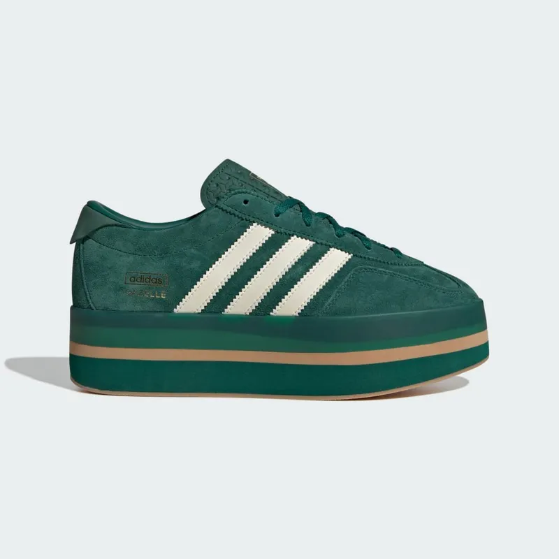 Adidas Gazelle Stack Collegiate Green / Gum / Cream White (JR8179)