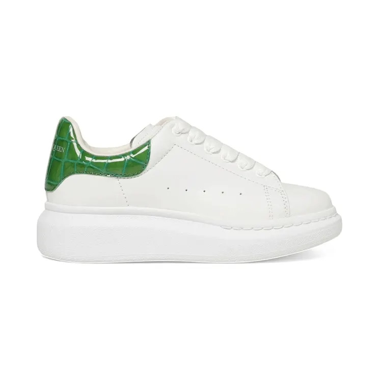 Alexander McQueen Oversized Chrome Green Crocodile (587691 WIAH3 9409)
