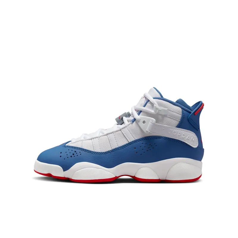 Jordan 6 Rings White University Red Light Steel Grey True Blue (323419-140)