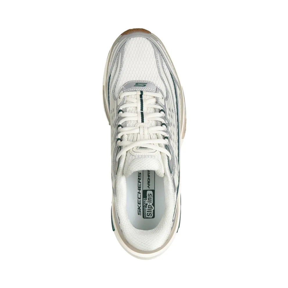 Skechers Slip-ins: Arch Fit D’Lites 330 – Modern Retro Jogger Sneaker Off-White/Groente