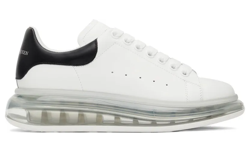 Alexander McQueen Black Transparent Sole Oversized Sneakers (604232WHX98)