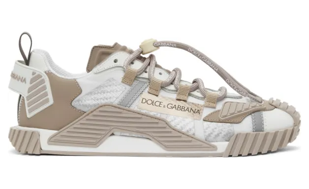 Dolce and Gabbana White and Beige NS1 Sneakers (CS1770AJ9728N000)