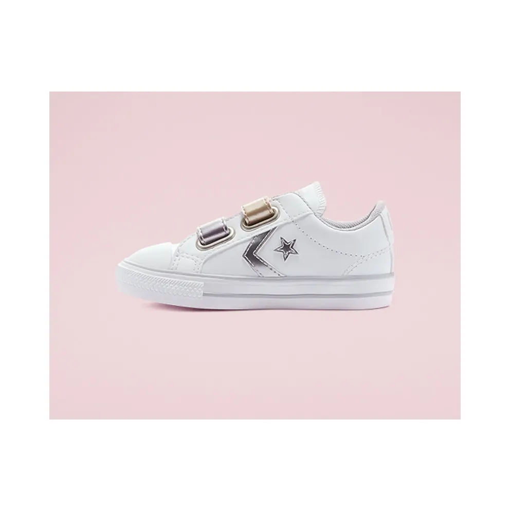 Converse Metallic Leather Easy-On Star Player Low Top White/gravel/metallic (770424C)