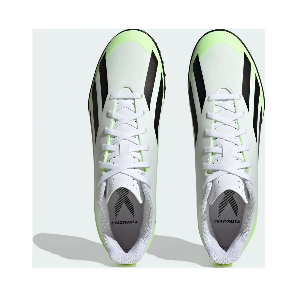 adidas X Crazyfast.4 Turf Cloud White Core Black Lucid Lemon (IE1583)