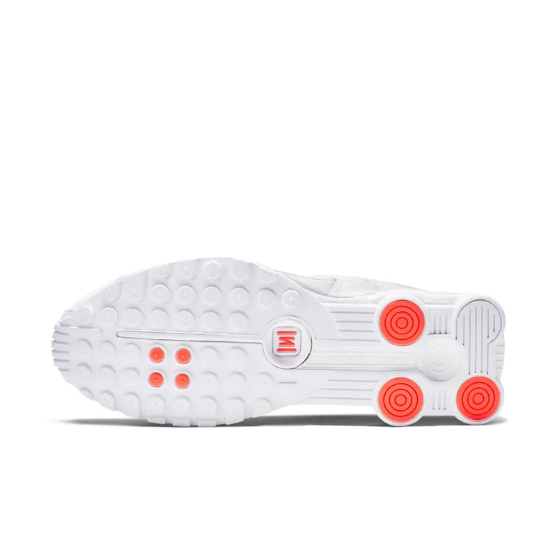 Nike Shox R4 White Metallic Silver White/Metallic Silver-Bright Crimson-Metallic Silver (104265-131)