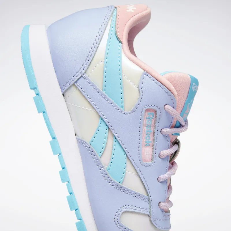 Reebok Classic Leather Shoes Lilac Glow / Digital Blue / Pink Glow