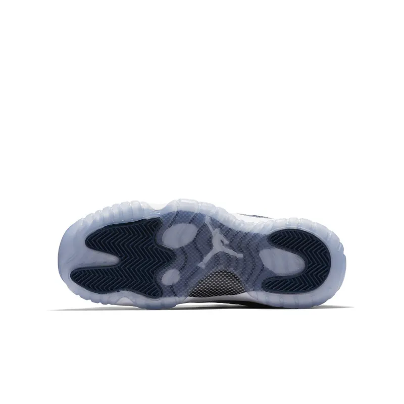 Jordan 11 Retro Low Snake Navy 2019 (GS) White/Black-Navy (CD6847-102)